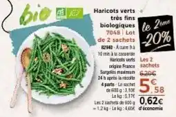 Thiriet Haricots verts très fins biologiques offre
