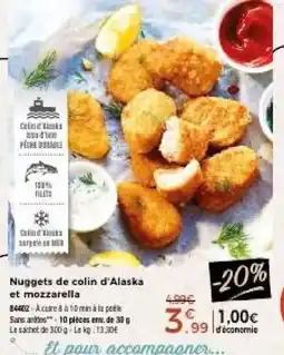 Thiriet Nuggets de colin d'Alaska et mozzarella offre