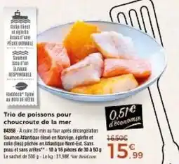 Thiriet Trio de poissons pour choucroute de la mer offre