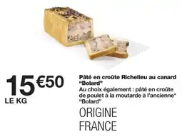 Monoprix Bolard Pâté en croûte Richelieu au canard offre