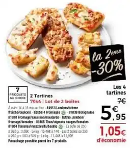 Thiriet 2 Tartines offre