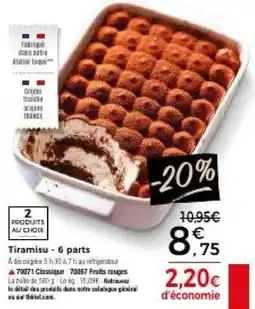 Thiriet Tiramisu offre