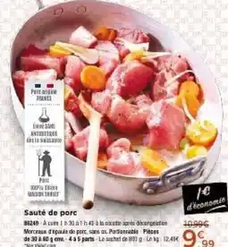 Thiriet Sauté de porc offre