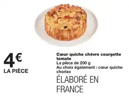 Monoprix Cœur quiche chèvre courgette tomate offre