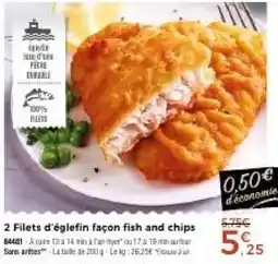 Thiriet 2 Filets d'eglefin façon fish and chips offre