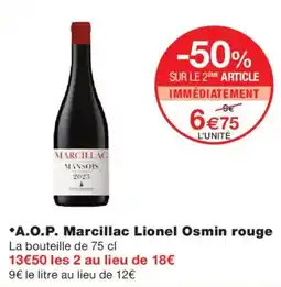 Monoprix Marcillac Lionel Osmin rouge offre