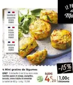 Thiriet LE PRINCE DE MAISON Mini gratins de légumes offre