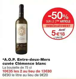 Monoprix Clémence blanc offre