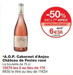 Monoprix Château de Fesles rosé offre