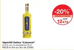 Monoprix Limoncé Apéritif italien offre