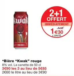 Monoprix Kwak Bière rouge offre