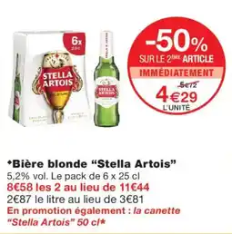 Monoprix Stella Artois offre