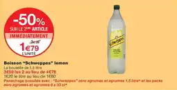 Monoprix Schweppes lemon offre