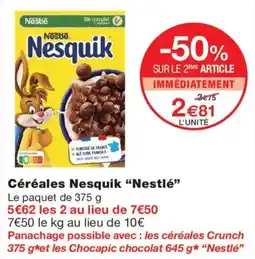Monoprix Nestlé Nesquik offre