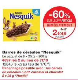 Monoprix Nestlé Nesquik offre