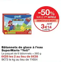 Monoprix Yeti Bâtonnets de glace à l'eau SuperMario offre