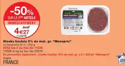 Monoprix Monoprix Steaks hachés offre