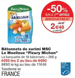 Monoprix Fleury Michon Le Moelleux offre