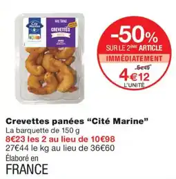 Monoprix Cité Marine Crevettes panées offre