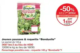 Monoprix Bonduelle Jeunes pousses & roquette offre