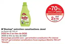 Monoprix Destop entretien canalisations Javel offre