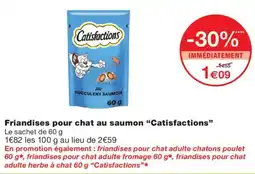 Monoprix Catisfactions Friandises pour chat au saumon offre