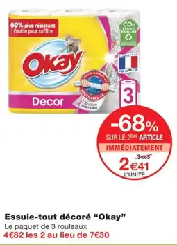 Monoprix Okay Essuie-tout décoré offre