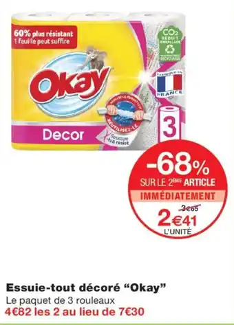 Monoprix Okay Essuie-tout décoré offre