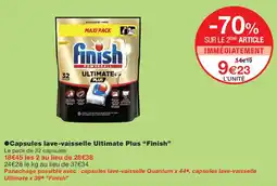 Monoprix Finish Capsules lave-vaisselle Ultimate Plus offre