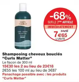 Monoprix Curls Matter Shampooing cheveux bouclés offre