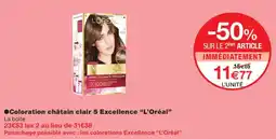 Monoprix L'Oréal Coloration châtain clair 5 Excellence offre