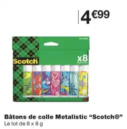 Monoprix Scotch Bâtons de colle Metalistic offre
