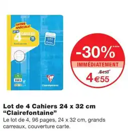 Monoprix Clairefontaine Cahiers offre