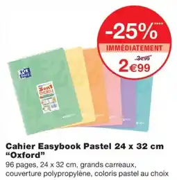 Monoprix Easybook Cahier Pastel offre