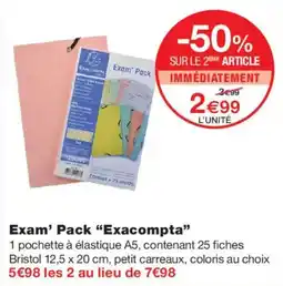 Monoprix Exacompta Exam' Pack offre