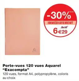 Monoprix Exacompta Porte-vues 120 vues Aquarel offre