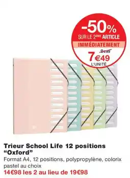 Monoprix School Life Trieur Oxford offre
