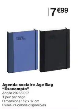Monoprix FORUM Agenda scolaire Age Bag "Exacompta" offre