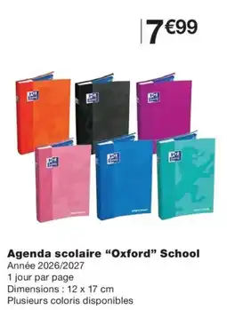 Monoprix Oxford Agenda scolaire offre