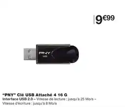 Monoprix PNY Clé USB Attaché 4 16 G offre
