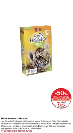 Monoprix Bioviva Défis nature offre