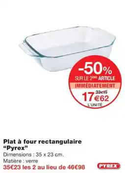 Monoprix Pyrex Plat à four rectangulaire offre