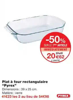 Monoprix Pyrex Plat à four rectangulaire offre