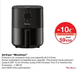 Monoprix Moulinex Airfryer offre