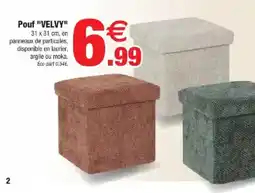 Bazarland VELVY Pouf offre