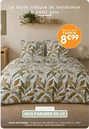 Parure de lit feuillage