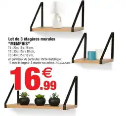 Bazarland MEMPHIS étagères murales offre