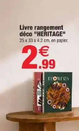 Bazarland HERITAGE Livre rangement déco offre