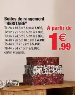 Bazarland Heritage boites de rangement offre