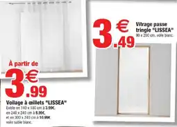 Bazarland LISSEA Voilage à œillets offre